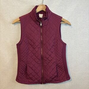 Aspen Quilted Full Zip Purple Women's Vest‎ Front Pockets Medium Outdoor Classic